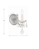 Crystorama Maria Theresa 6'' Sconce - Product Dimensions