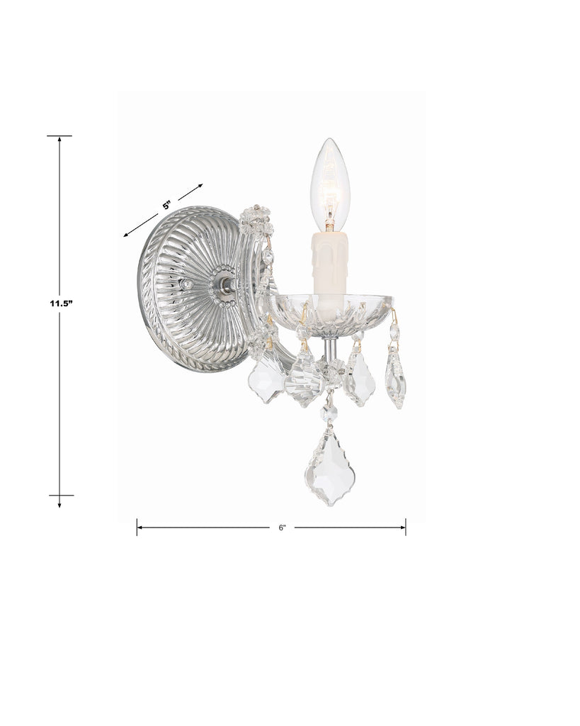 Crystorama Maria Theresa 6'' Sconce - Product Dimensions