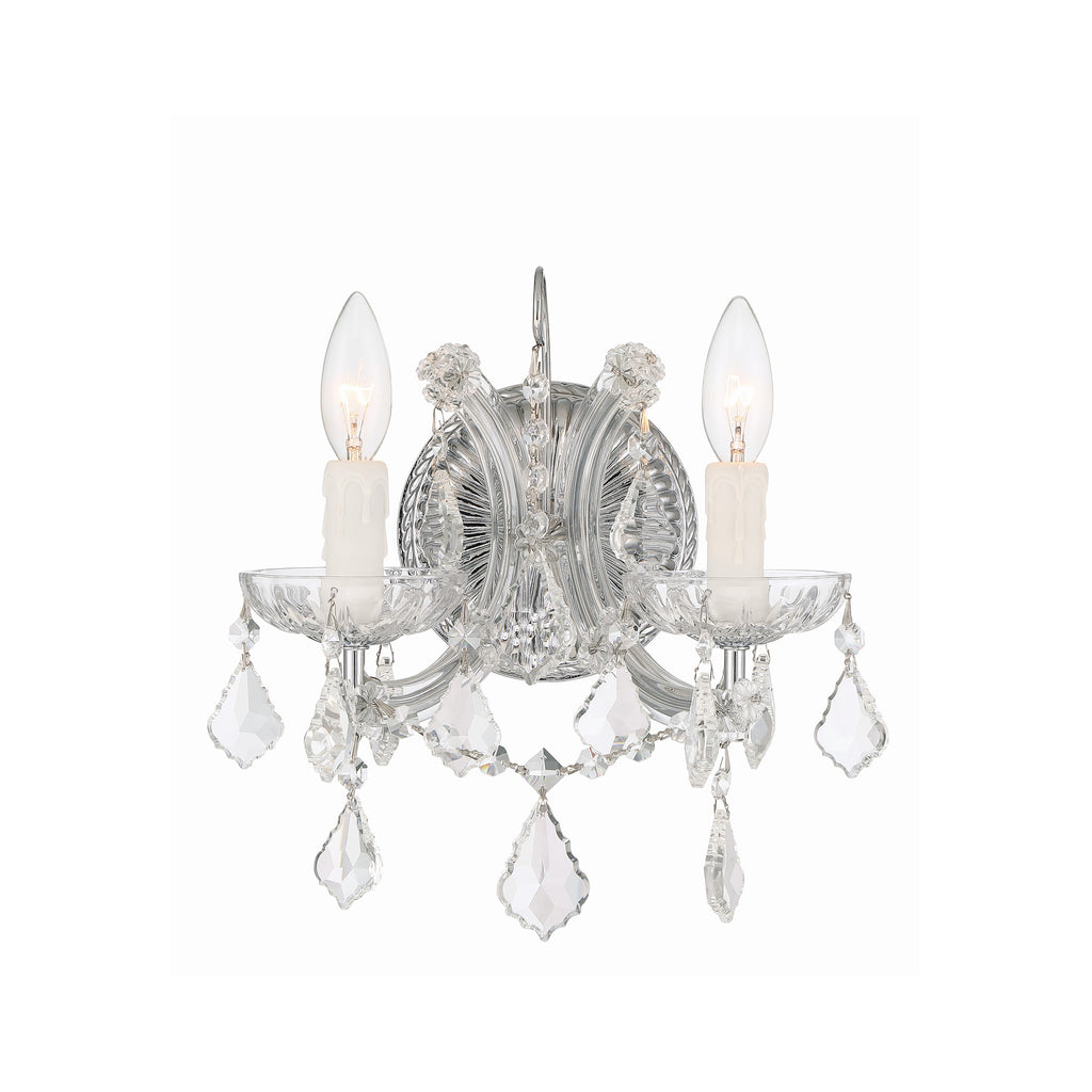 Crystorama Maria Theresa 10.5'' Sconce in Polished Chrome - Front View