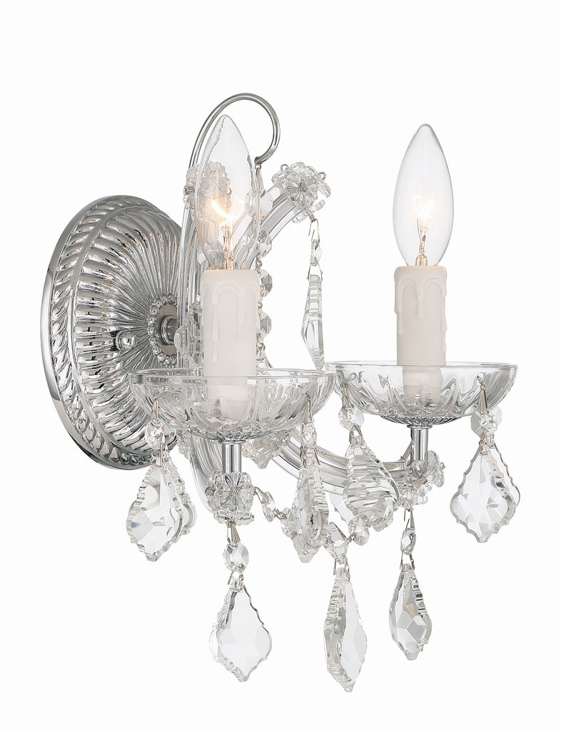 Crystorama Maria Theresa 10.5'' Sconce in Polished Chrome - Additional View