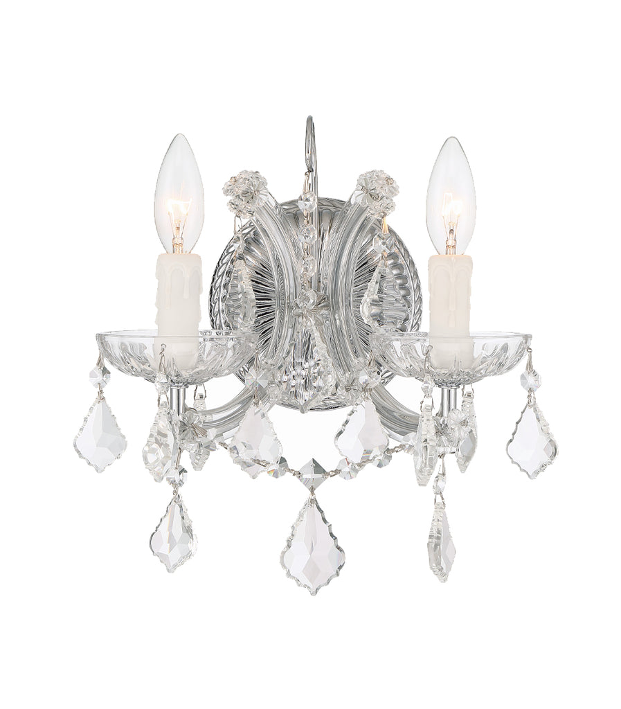 Crystorama Maria Theresa 10.5'' Sconce in Polished Chrome - Front View