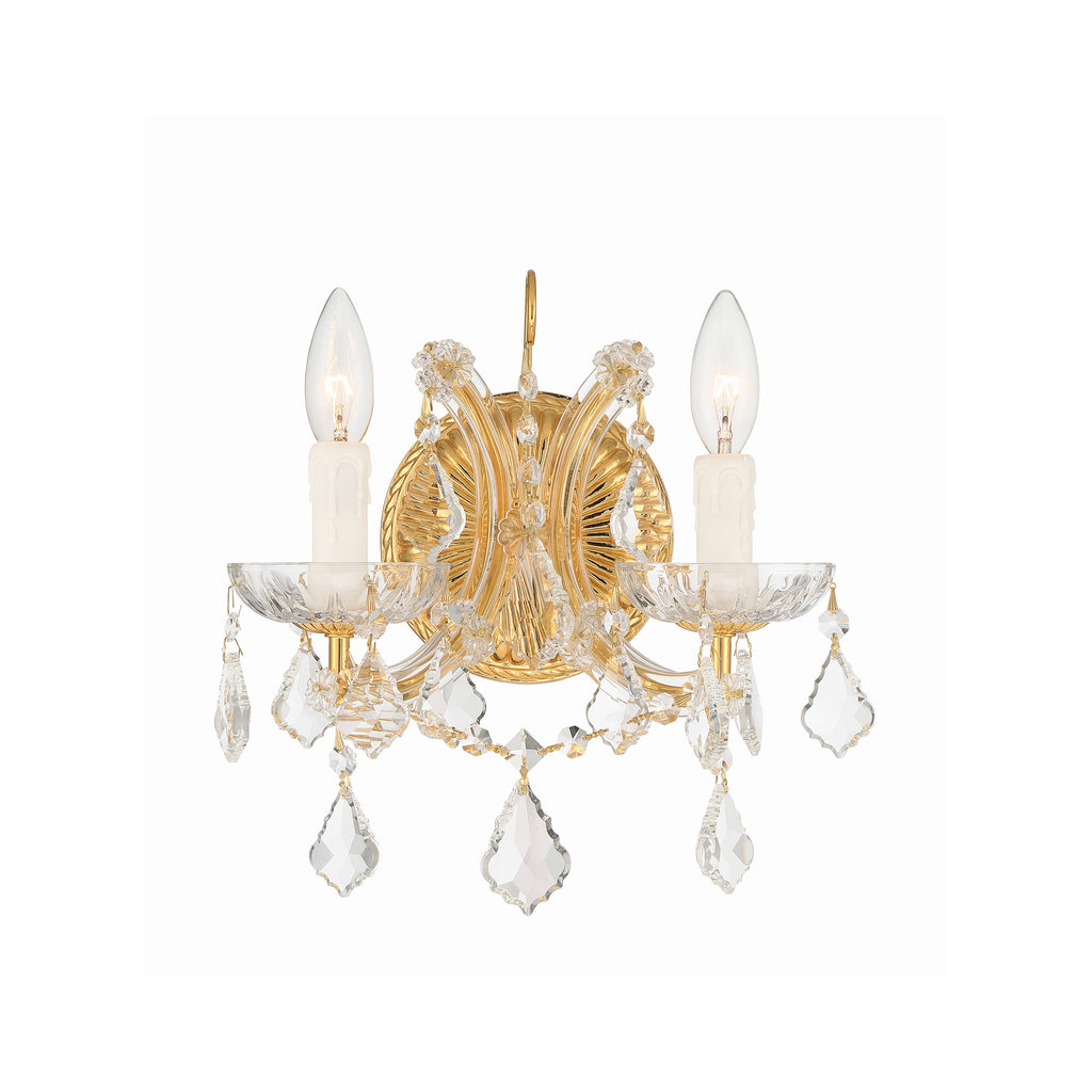 Crystorama Maria Theresa 10.5'' Sconce in Gold - Front View