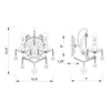 Crystorama Maria Theresa 10.5'' Sconce - Product Dimensions