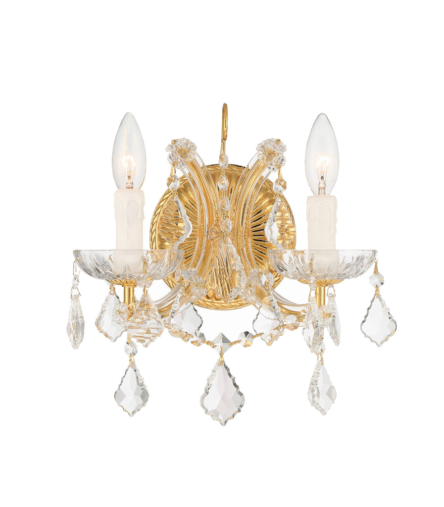 Crystorama Maria Theresa 10.5'' Sconce in Gold - Front View
