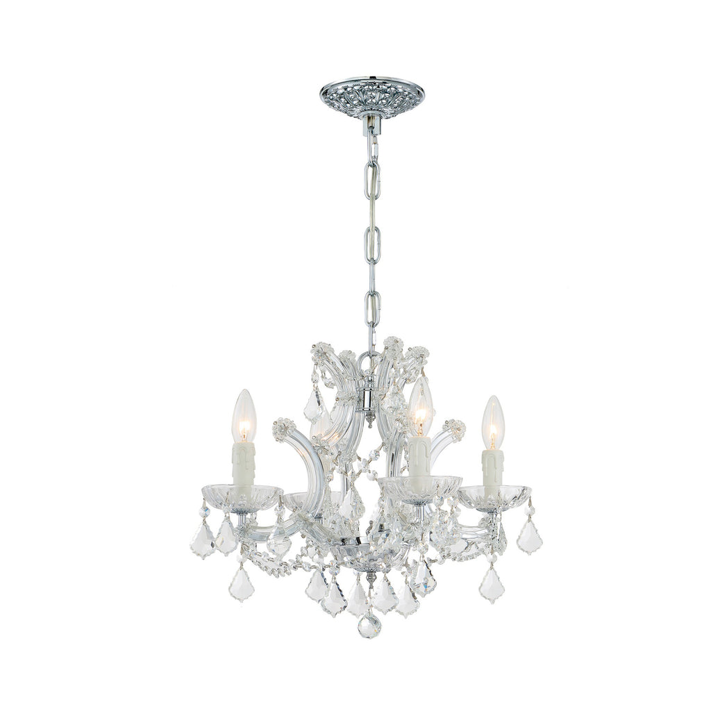 Crystorama Maria Theresa 16.5'' Chandelier in Polished Chrome - Front View