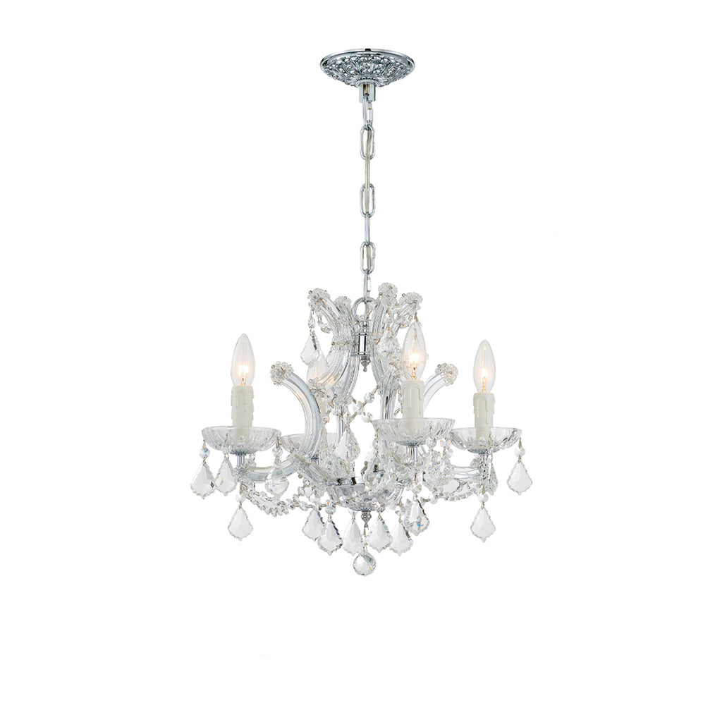 Crystorama Maria Theresa 16.5'' Chandelier in Polished Chrome - Front View