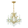 Crystorama Maria Theresa 16.5'' Chandelier in Gold - Front View