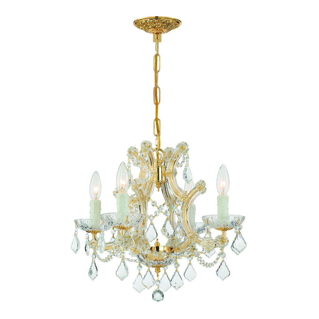 Crystorama Maria Theresa 16.5'' Chandelier in Gold - Front View