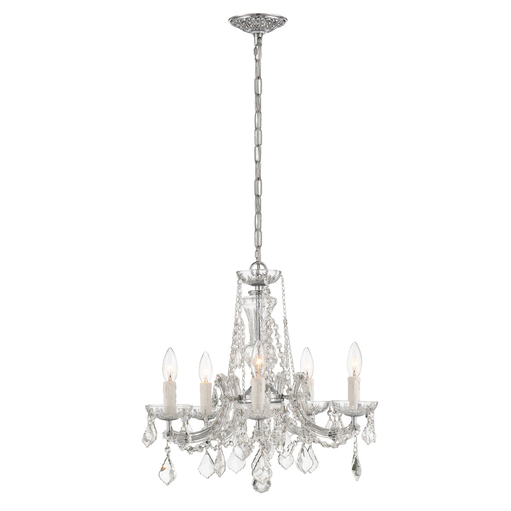 Crystorama Maria Theresa 20'' Chandelier in Polished Chrome - Front View