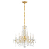 Crystorama Maria Theresa 20'' Chandelier in Gold - Front View