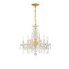 Crystorama Maria Theresa 20'' Chandelier in Gold - Front View