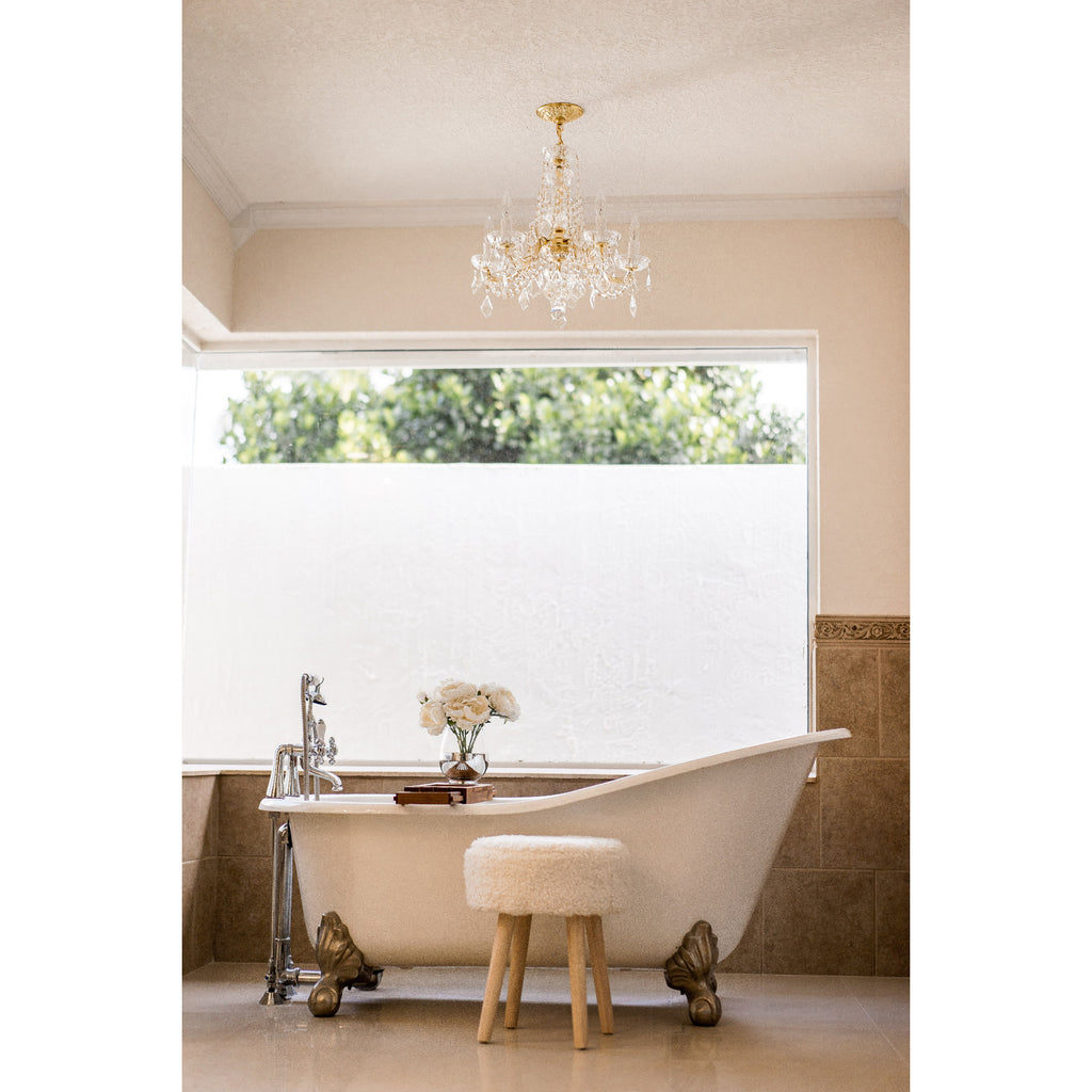 Crystorama Maria Theresa 20'' Chandelier in Gold - Lifestyle View