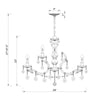 Crystorama Maria Theresa 29'' Chandelier - Product Dimensions