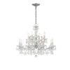 Crystorama Maria Theresa 29'' Chandelier in Polished Chrome - Front View
