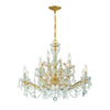 Crystorama Maria Theresa 29'' Chandelier in Gold - Front View