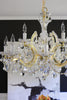 Crystorama Maria Theresa 29'' Chandelier in Gold - Lifestyle View