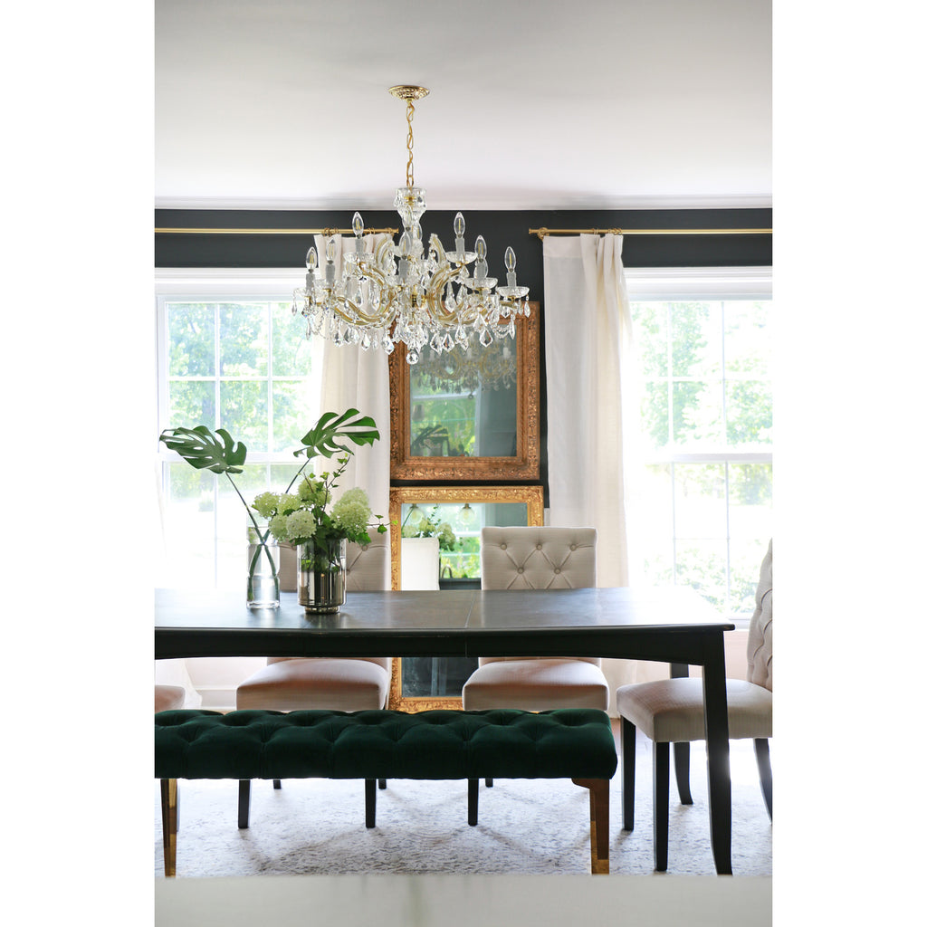 Crystorama Maria Theresa 29'' Chandelier in Gold - Lifestyle View