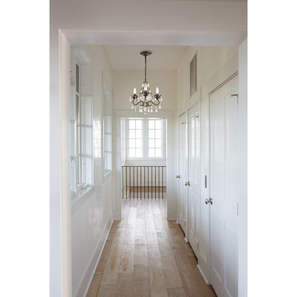 Crystorama Paris Market 13'' Chandelier in English Bronze - Lifestyle View