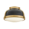 46351BK-LCB Barton 2 Light Industrial Flush Mount Main Image