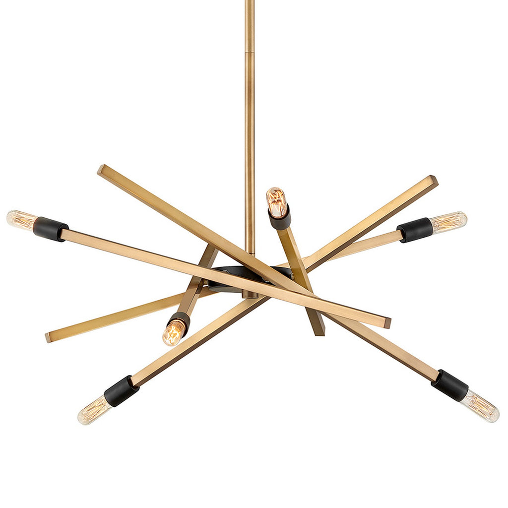 4765BN Archer 6 Light Mid-Century Mini Chandelier | Alternate Image