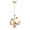 Crystorama Southport 14'' Chandelier in Sage Rose - Front View