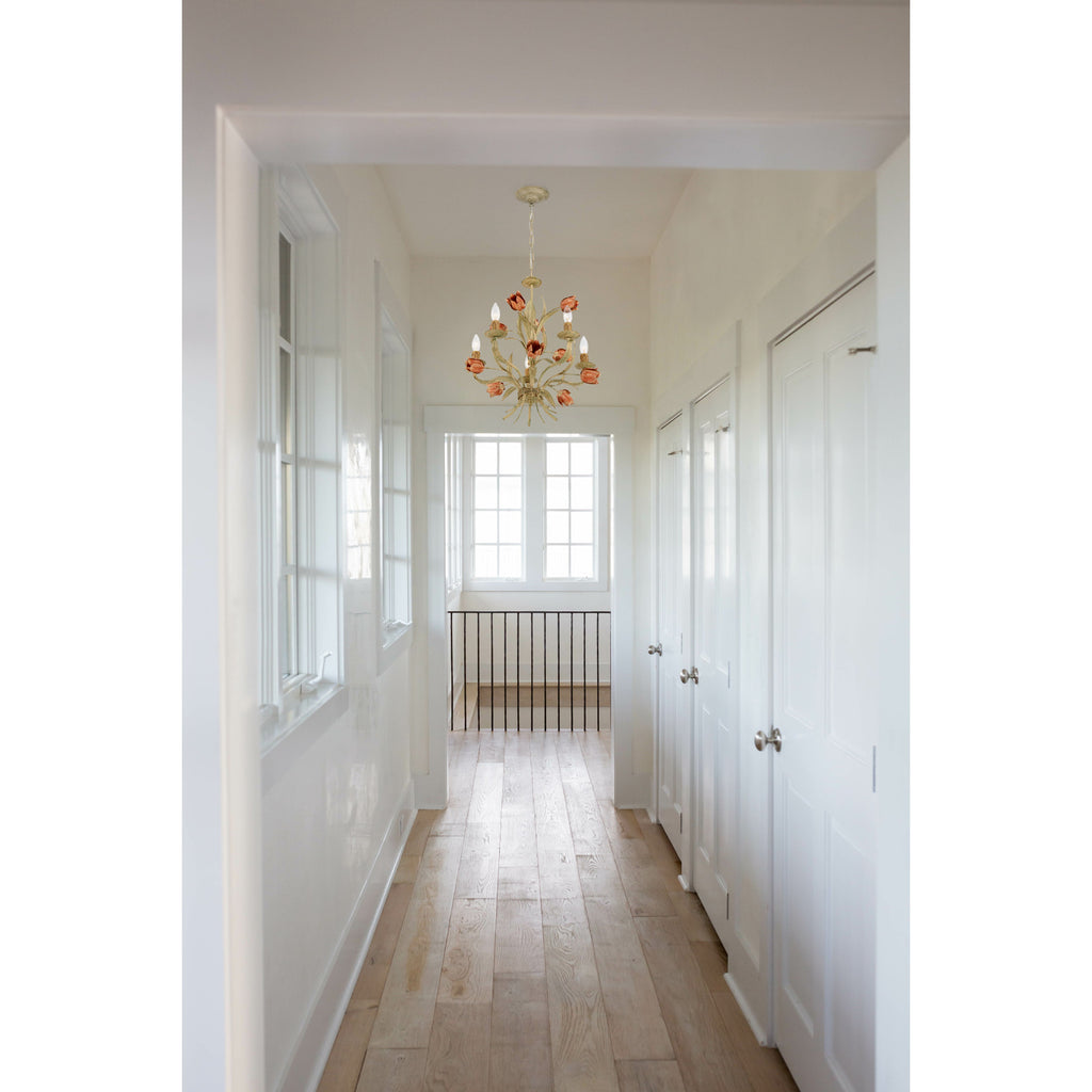 Crystorama Southport 20'' Chandelier in Sage Rose - Lifestyle View