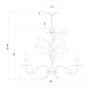 Crystorama Southport 20'' Chandelier - Product Dimensions