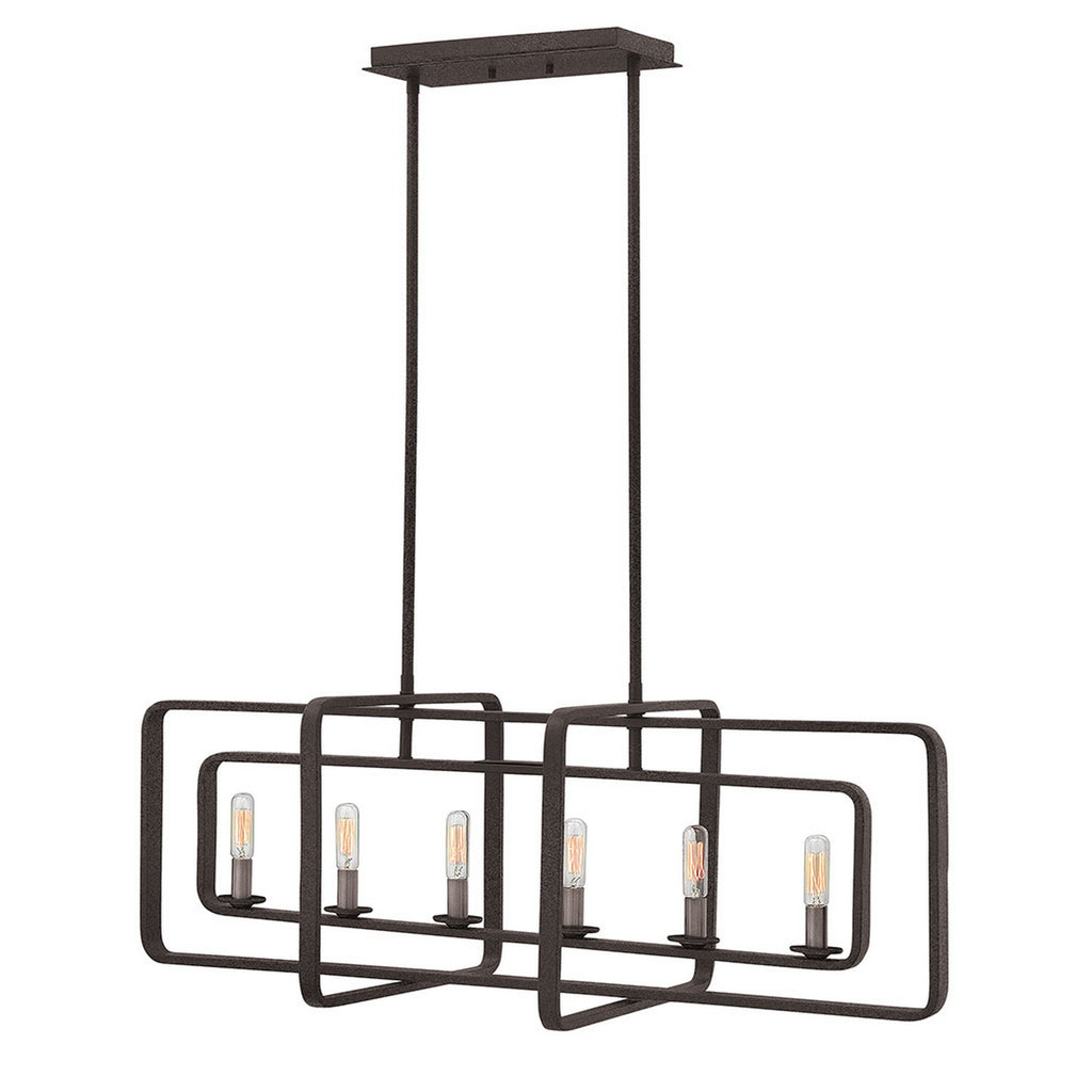 4815DZ Quentin 6 Light Linear Chandelier|Main Image