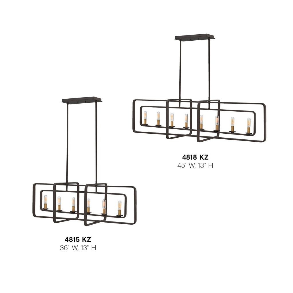 4815DZ Quentin 6 Light Industrial Chandelier | Alternate Image