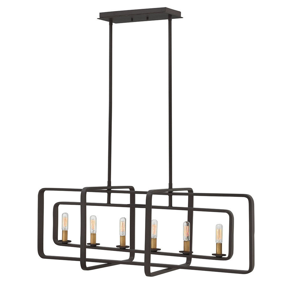 4815DZ Quentin 6 Light Industrial Chandelier Main Image