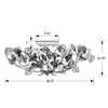 Crystorama Josie 20.5'' Semi Flush Mount - Product Dimensions