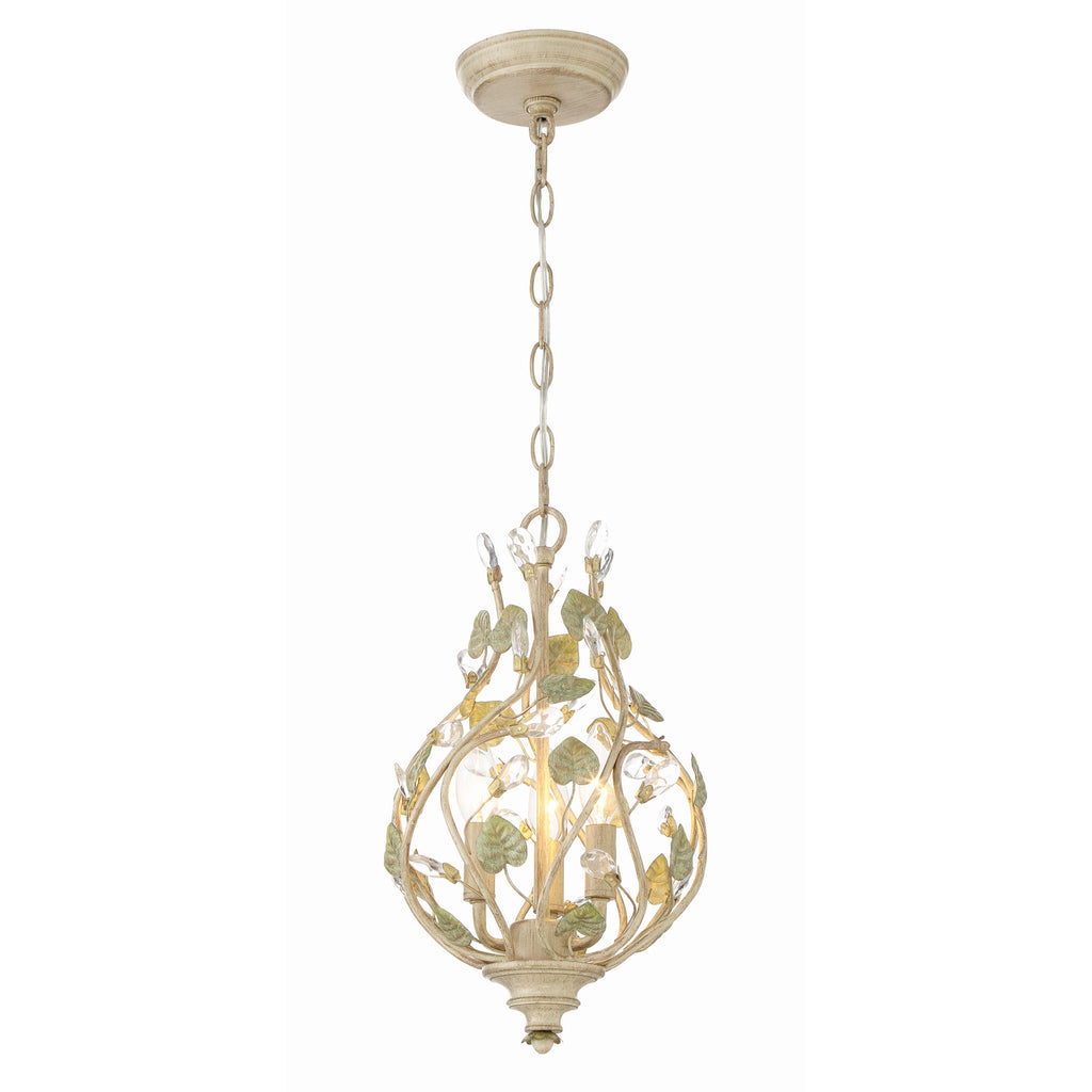 Crystorama Josie 9'' Chandelier in Champagne Green Tea - Additional View