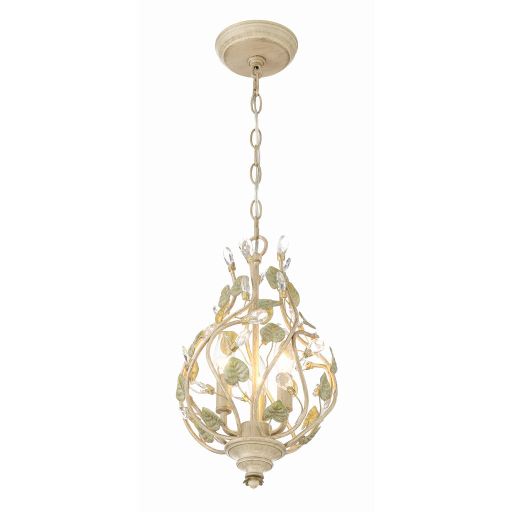 Crystorama Josie 9'' Chandelier in Champagne Green Tea - Additional View