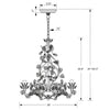 Crystorama Josie 25'' Chandelier - Product Dimensions