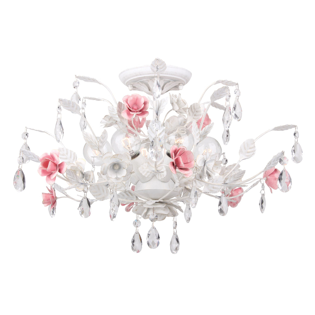 4850-WW Lola 6 Light Semi Flush Mount | Main Image