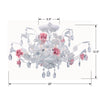 4850-WW Lola 6 Light Semi Flush Mount | Dimensions Image