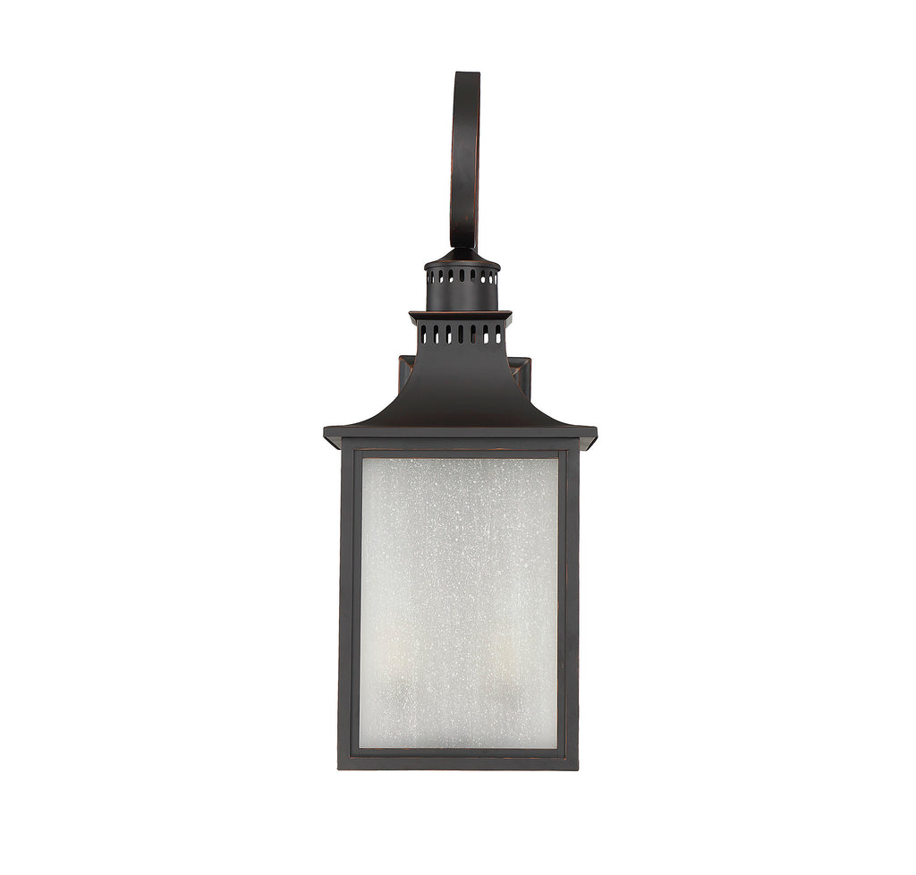 SoHo Chic Modern Farmhouse Outdoor Wall Lantern | English Bronze | Alternate View