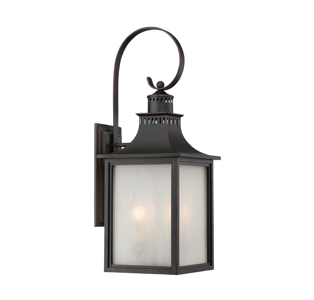 SoHo Chic Modern Farmhouse Outdoor Wall Lantern | English Bronze | Alternate View