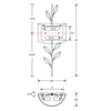 Crystorama Broche 8.5'' Sconce - Product Dimensions