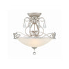 Crystorama Ashton 16.5'' Semi Flush Mount in Olde Silver - Additional View