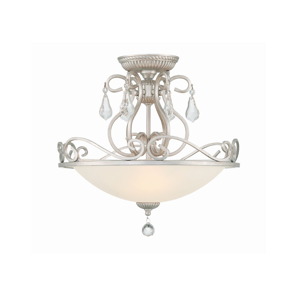 Crystorama Ashton 16.5'' Semi Flush Mount in Olde Silver - Additional View