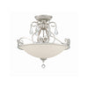 Crystorama Ashton 16.5'' Semi Flush Mount in Olde Silver - Additional View