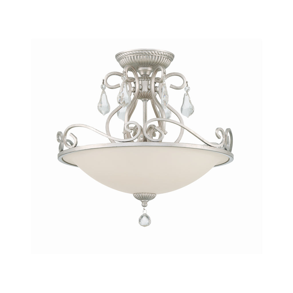 Crystorama Ashton 16.5'' Semi Flush Mount in Olde Silver - Additional View