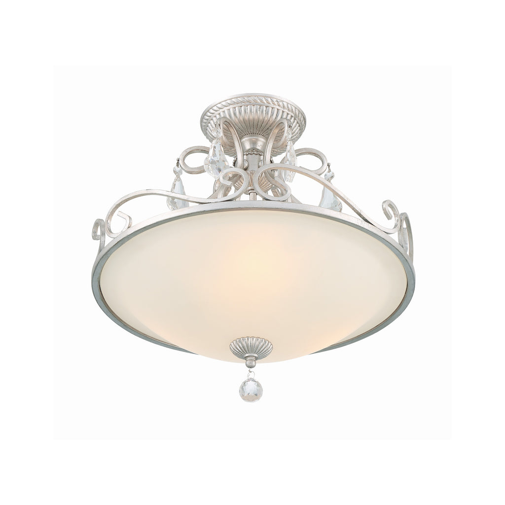Crystorama Ashton 16.5'' Semi Flush Mount in Olde Silver - Additional View