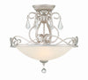Crystorama Ashton 16.5'' Semi Flush Mount in Olde Silver - Additional View