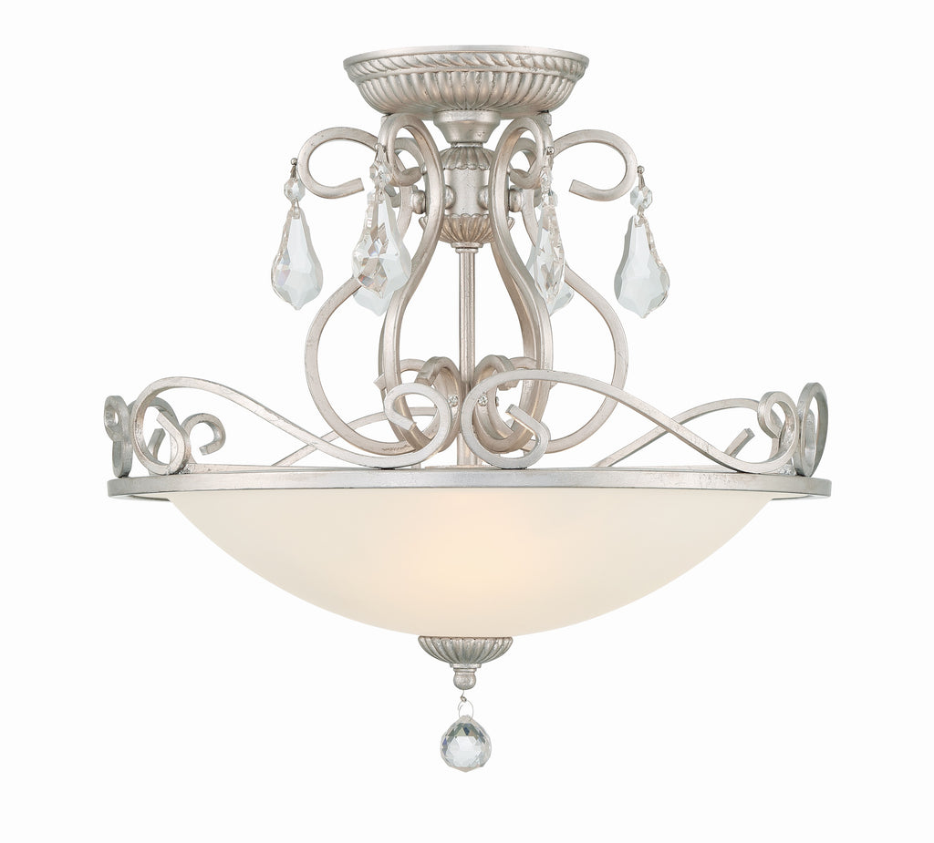 Crystorama Ashton 16.5'' Semi Flush Mount in Olde Silver - Additional View