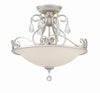 Crystorama Ashton 16.5'' Semi Flush Mount in Olde Silver - Additional View