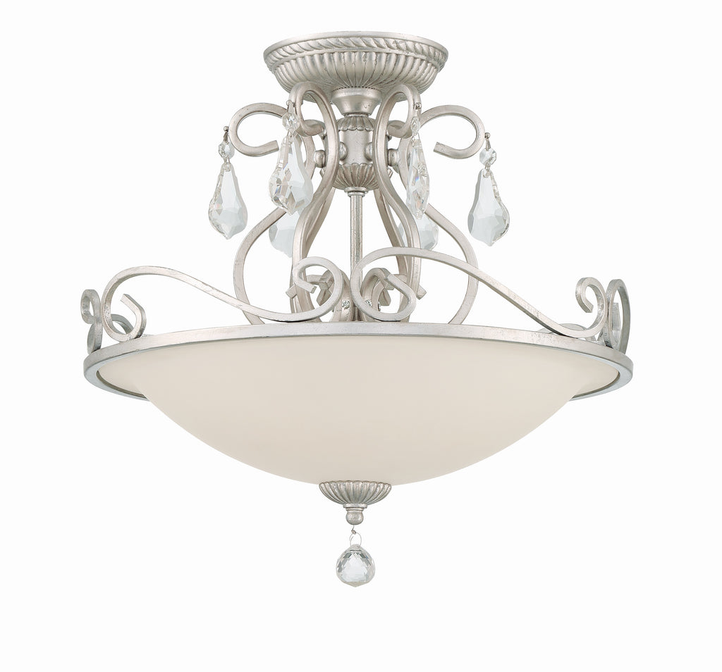 Crystorama Ashton 16.5'' Semi Flush Mount in Olde Silver - Additional View