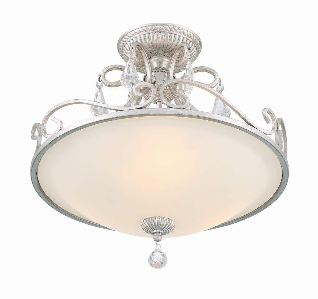 Crystorama Ashton 16.5'' Semi Flush Mount in Olde Silver - Additional View