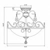 Crystorama Ashton 16.5'' Semi Flush Mount - Product Dimensions